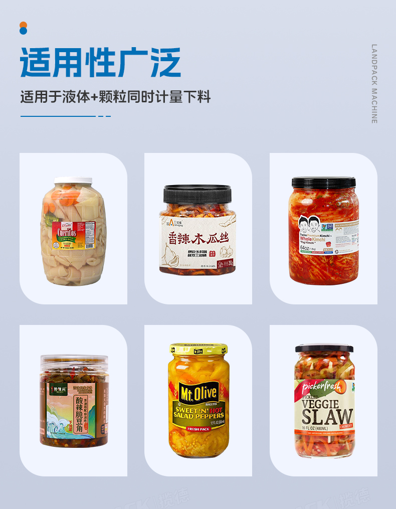 1745300926813723.jpg 豬皮鹵水灌裝線(半自動卸垛機(jī)-+轉(zhuǎn)盤顆粒灌裝機(jī)+14頭螺桿稱+6頭封閉式防腐蝕灌裝機(jī)+提升上蓋+單頭伺服旋蓋+圓瓶貼標(biāo)機(jī))+任紅-詳情頁_03.jpg